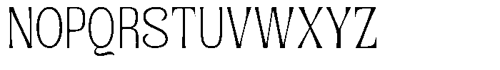Senviro Smooth Thin Semi Condensed Font UPPERCASE