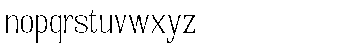 Senviro Smooth Thin Semi Condensed Font LOWERCASE