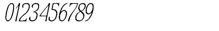 Senviro Smooth Thin Slant Condensed Font OTHER CHARS