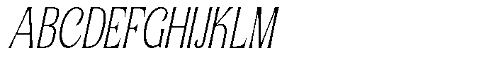 Senviro Smooth Thin Slant Condensed Font UPPERCASE