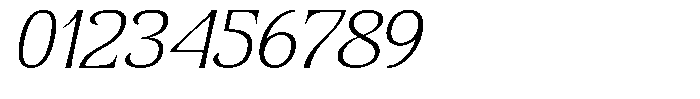Senviro Smooth Thin Slant Expanded Font OTHER CHARS