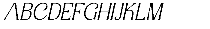 Senviro Smooth Thin Slant Expanded Font UPPERCASE