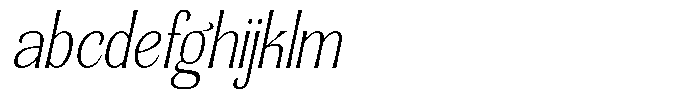Senviro Smooth Thin Slant Semi Conde FONT