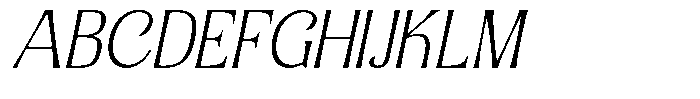 Senviro Smooth Thin Slant Semi Expan Font UPPERCASE