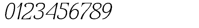 Senviro Smooth Thin Slant Font OTHER CHARS