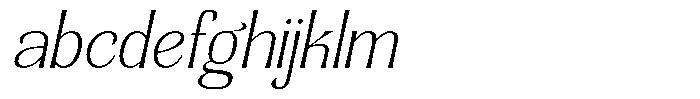 Senviro Smooth Thin Slant FONT