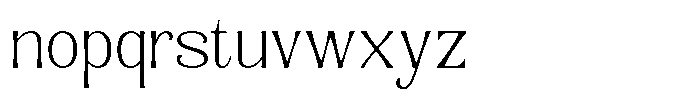 Senviro Smooth Thin Font LOWERCASE