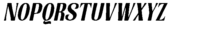 Senviro Soft Black Slant Condensed Font UPPERCASE