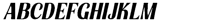 Senviro Soft Black Slant Semi Conde Font UPPERCASE