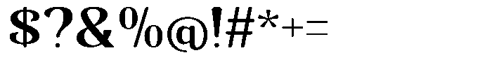 Senviro Soft Bold Expanded Font OTHER CHARS