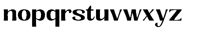 Senviro Soft Bold Expanded Font LOWERCASE