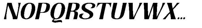 Senviro Soft Bold Slant Semi Expan Font UPPERCASE