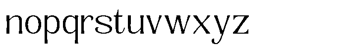 Senviro Soft Extra Light Semi Expan Font LOWERCASE