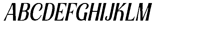 Senviro Soft Medium Slant Semi Con Font UPPERCASE