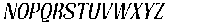 Senviro Soft Medium Slant Semi Con Font UPPERCASE