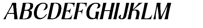 Senviro Soft Medium Slant Semi Exp Font UPPERCASE