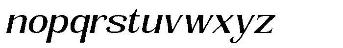 Senviro Soft Slant Expanded Font LOWERCASE
