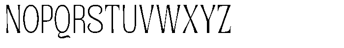Senviro Soft Thin Condensed Font UPPERCASE