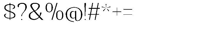 Senviro Soft Thin Expanded Font OTHER CHARS
