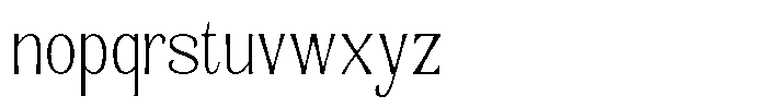 Senviro Soft Thin Semi Condensed Font LOWERCASE