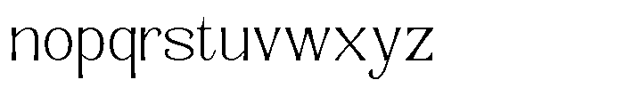 Senviro Soft Thin Semi Expanded Font LOWERCASE