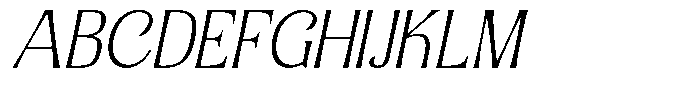 Senviro Soft Thin Slant Semi Expan Font UPPERCASE