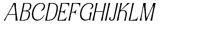 Senviro Soft Thin Slant Font UPPERCASE
