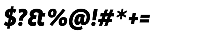 Senza Black Italic Font OTHER CHARS