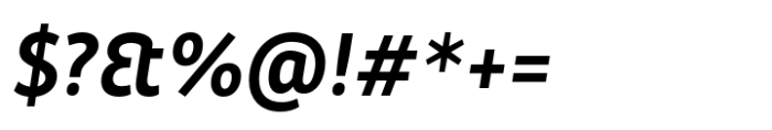 Senza Bold Italic Font OTHER CHARS