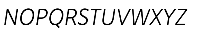 Senza Light Italic Font UPPERCASE