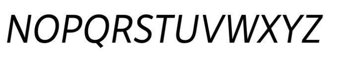 Senza Regular Italic Font UPPERCASE