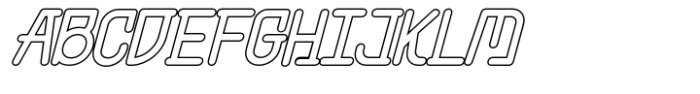 Seongal Slant Outline Font UPPERCASE