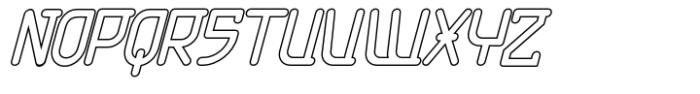 Seongal Slant Outline Font UPPERCASE