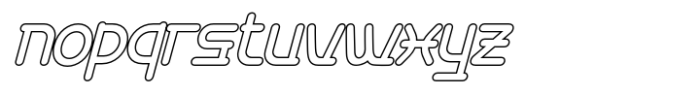 Seongal Slant Outline Font LOWERCASE