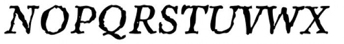 Sepia Italic Font UPPERCASE