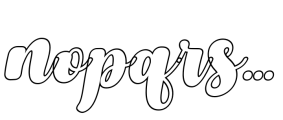 Septhia Outline Italic Font LOWERCASE