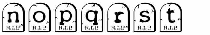 Sepultura Grave RIP D Regular Font LOWERCASE