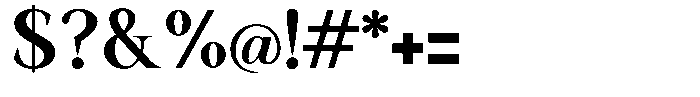 Serafin Static Bold Font OTHER CHARS