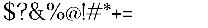 Serafin Static Light Font OTHER CHARS