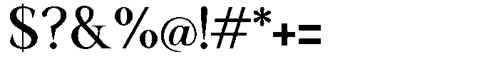 Serafin Static Medium Font OTHER CHARS