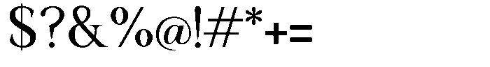 Serafin Static Regular Font OTHER CHARS