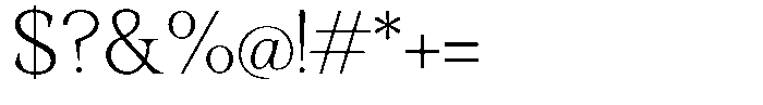 Serafin Static Thin Font OTHER CHARS
