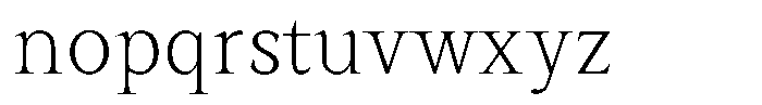 Serafin Static Thin Font LOWERCASE