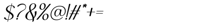 Seraphic Italic Font OTHER CHARS