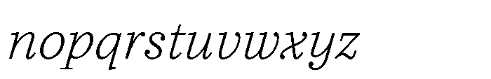 Seraphine Caption Extra Light Italic Font LOWERCASE