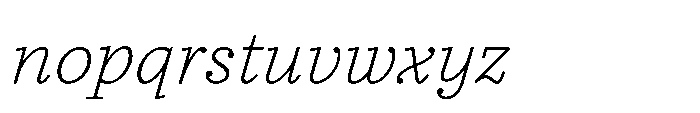Seraphine Caption Thin Italic Font LOWERCASE