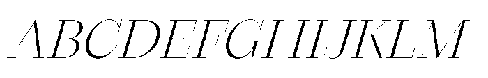 Seraphine Display Extra Light Italic Font UPPERCASE