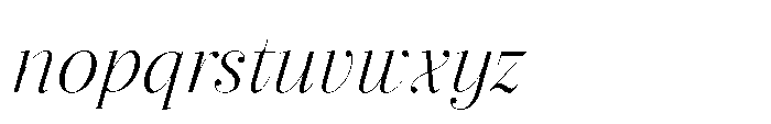 Seraphine Display Extra Light Italic Font LOWERCASE