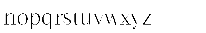 Seraphine Display Extra Light Font LOWERCASE