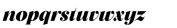Seraphine Headline Black Italic Font LOWERCASE